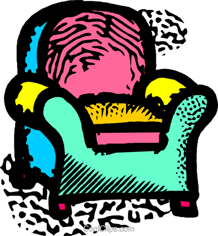 Sofa Chairs Royalty Free Vector Clip Art Illustration - Sofa Chairs Royalty Free Vector Clip Art Illustration (444x480)