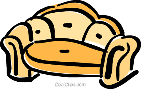 Sofa/couch Royalty Free Vector Clip Art Illustration - Sofa/couch Royalty Free Vector Clip Art Illustration (480x303)