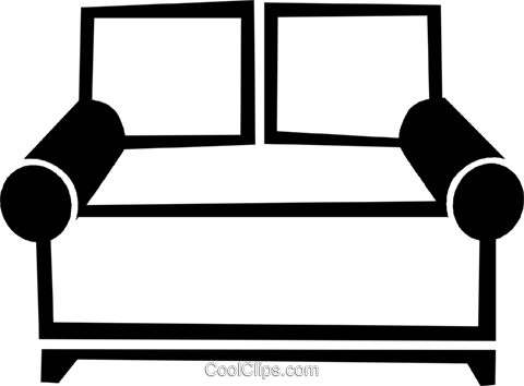 Couch Royalty Free Vector Clip Art Illustration - Couch Royalty Free Vector Clip Art Illustration (480x354)
