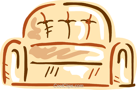 Comfortable Sofa Royalty Free Vector Clip Art Illustration - Comfortable Sofa Royalty Free Vector Clip Art Illustration (480x315)