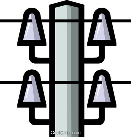 Hydro Wires Royalty Free Vector Clip Art Illustration - Hydro Wires Royalty Free Vector Clip Art Illustration (459x480)