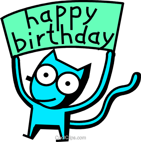 Happy Birthday Cat - Happy Birthday Cat (477x480)