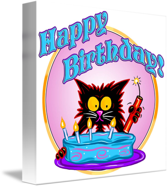 Birthday Surprise Cat By Tuff Kitty - Birthday Surprise Cat By Tuff Kitty (586x650)
