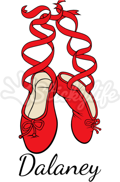Personalized Ballet Shoes Decal - Personalized Ballet Shoes Decal (940x587)