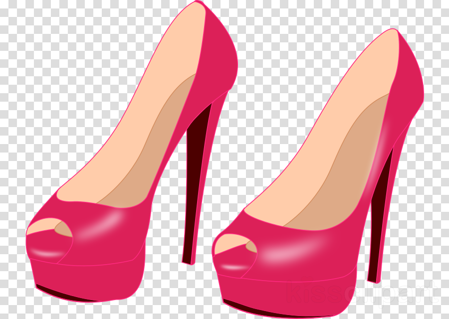 Download Pink High Heels Clip Art Clipart High-heeled - Download Pink High Heels Clip Art Clipart High-heeled (900x640)