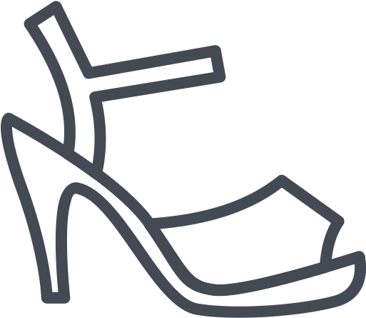 Women Shoes Outlined - Women Shoes Outlined (512x512)