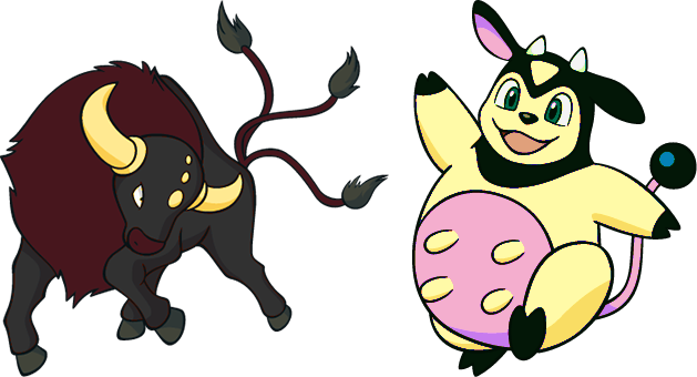 Tauros And Miltank By High Jump Kick On Deviantart - Tauros And Miltank By High Jump Kick On Deviantart (629x340)