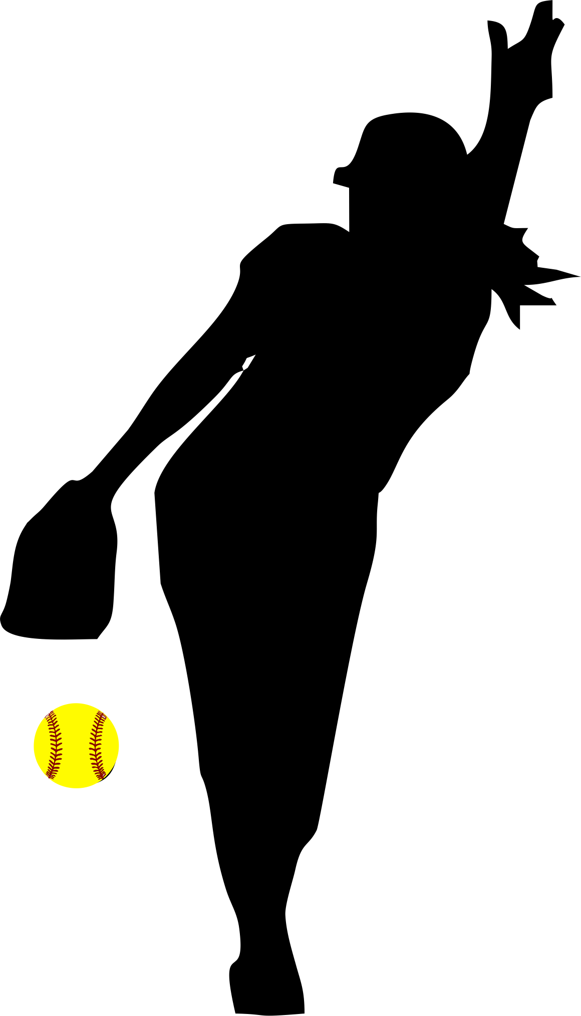 Softball Fastpitch Clip Art Transparent Background - Softball Fastpitch Clip Art Transparent Background (1160x2026)