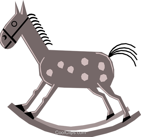 Cartoon Rocking Horses Royalty Free Vector Clip Art - Cartoon Rocking Horses Royalty Free Vector Clip Art (480x469)