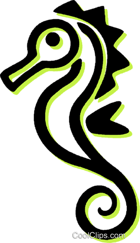 Sea Horses Royalty Free Vector Clip Art Illustration - Sea Horses Royalty Free Vector Clip Art Illustration (276x480)