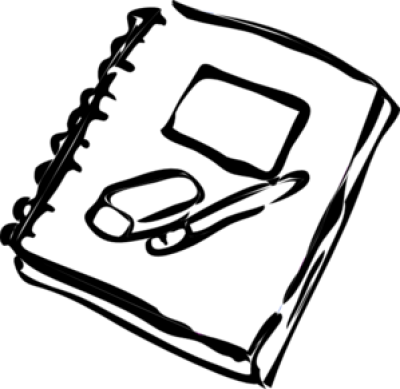 Writing Journal Clipart Black And White & Clip Art - Writing Journal Clipart Black And White & Clip Art (400x389)
