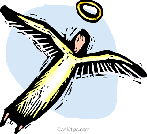 Angel With A Halo Royalty Free Vector Clip Art - Angel With A Halo Royalty Free Vector Clip Art (480x439)