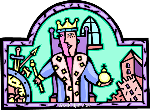 King With His All His Trappings Royalty Free Vector - King With His All His Trappings Royalty Free Vector (480x354)