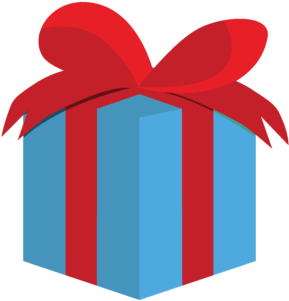 Happy Birthday Gift Blue Red - Happy Birthday Gift Blue Red (580x386)