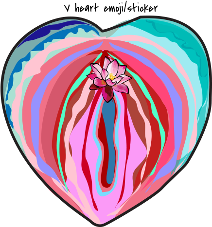 Vagina Heart Patch - Vagina Heart Patch (530x530)