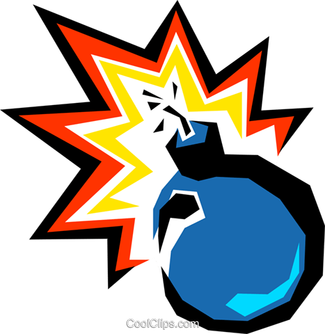 Time Bomb Royalty Free Vector Clip Art Illustration - Time Bomb Royalty Free Vector Clip Art Illustration (467x480)