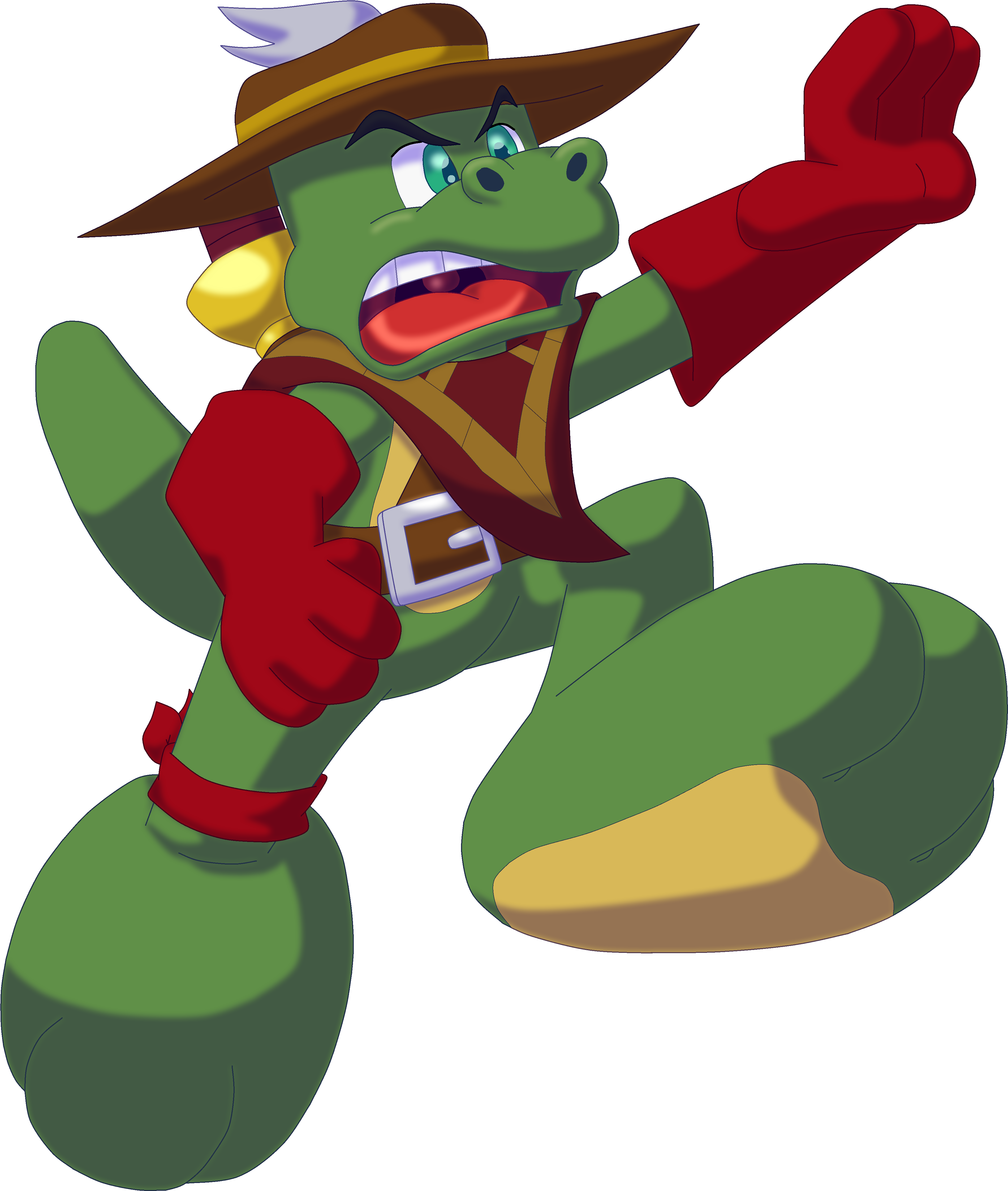 Crusader Gator - Jump - Crusader Gator - Jump (4027x4800)