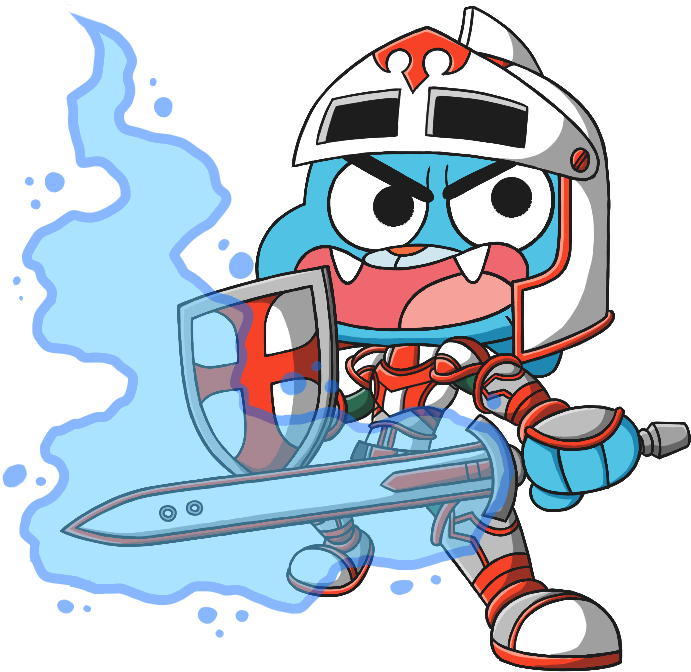 Gumball The Crusader By Radiumiven - Gumball The Crusader By Radiumiven (841x750)