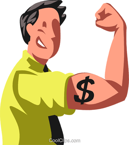 Man Flexing His Financial Royalty Free Vector - Man Flexing His Financial Royalty Free Vector (427x480)