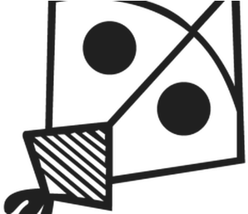 Kite Clipart Black And White - Kite Clipart Black And White (450x300)