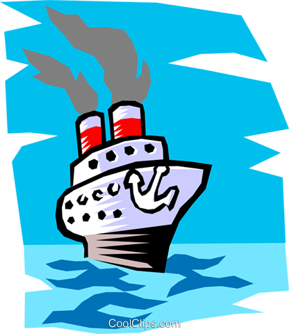 Ocean Liner Royalty Free Vector Clip Art Illustration - Ocean Liner Royalty Free Vector Clip Art Illustration (416x480)