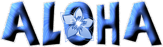 Graphic Groupies Aloha Word Art Realistic Ocean Life - Graphic Groupies Aloha Word Art Realistic Ocean Life (580x232)