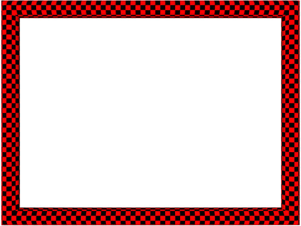 Red Black Funky Checker Rectangular Powerpoint Border - Red Black Funky Checker Rectangular Powerpoint Border (600x450)