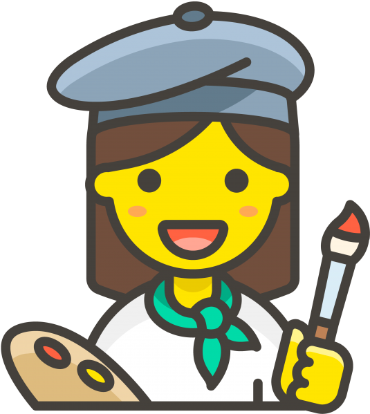 Painter Woman Emoji - Painter Woman Emoji (866x650)