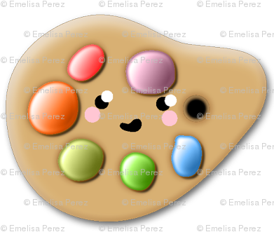Painters Palette Back - Painters Palette Back (400x350)
