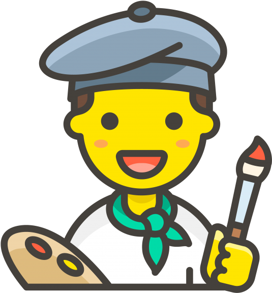 Painter Man Emoji - Painter Man Emoji (866x650)