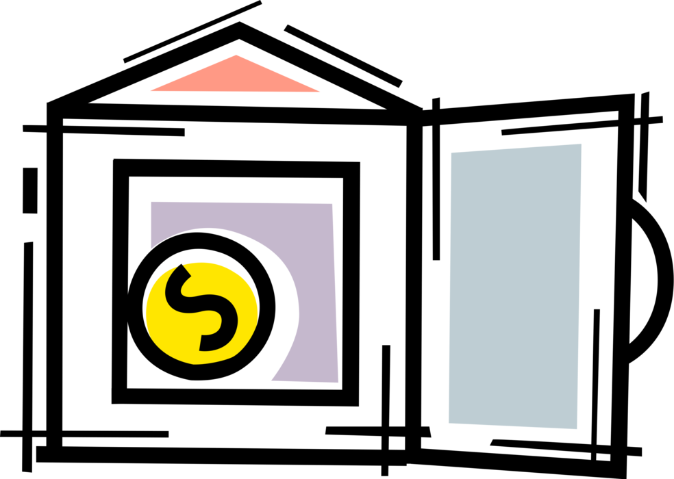 Vector Illustration Of Financial Institution Bank Vault - Vector Illustration Of Financial Institution Bank Vault (984x700)