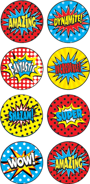 Superhero Mini Stickers - Superhero Mini Stickers (600x600)