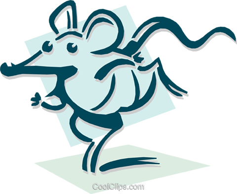 Mouse Running Concept Royalty Free Vector Clip Art - Mouse Running Concept Royalty Free Vector Clip Art (480x392)