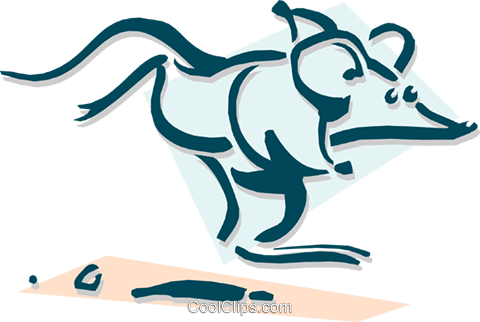 Mouse Running Concept Royalty Free Vector Clip Art - Mouse Running Concept Royalty Free Vector Clip Art (480x322)