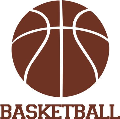 Latter Day Clip Art Basketball With Basketball Brown - Latter Day Clip Art Basketball With Basketball Brown (385x400)