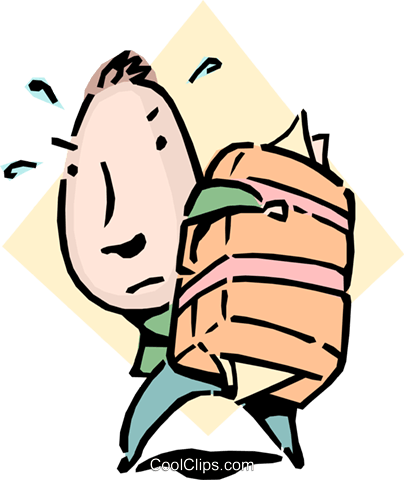 Packing It In Royalty Free Vector Clip Art Illustration - Packing It In Royalty Free Vector Clip Art Illustration (404x480)
