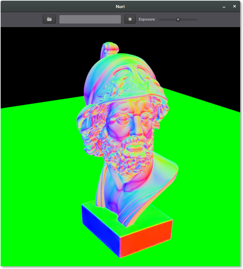 A Shading Normal Rendering Of The Ajax Scene - A Shading Normal Rendering Of The Ajax Scene (837x928)