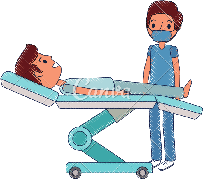 Dental Stretcher With Patient - Dental Stretcher With Patient (800x800)