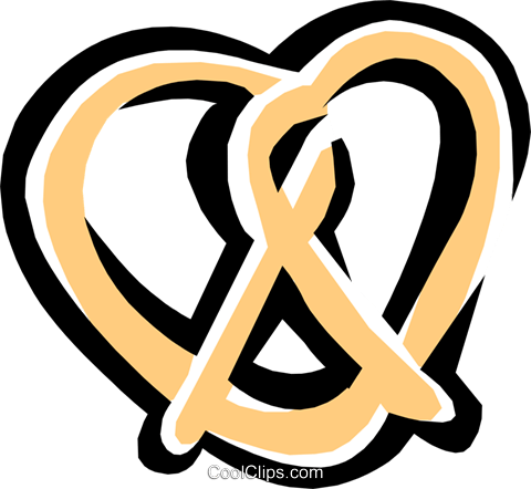 Pretzel Royalty Free Vector Clip Art Illustration - Pretzel Royalty Free Vector Clip Art Illustration (480x442)
