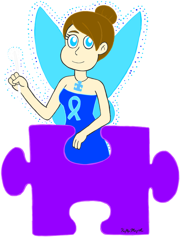 Angela The Autism Fairy With Autism Puzzle By Kmtvm123 - Angela The Autism Fairy With Autism Puzzle By Kmtvm123 (774x1032)