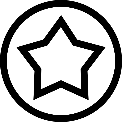 Star Outline In A Circle Line Free Icon - Star Outline In A Circle Line Free Icon (512x512)