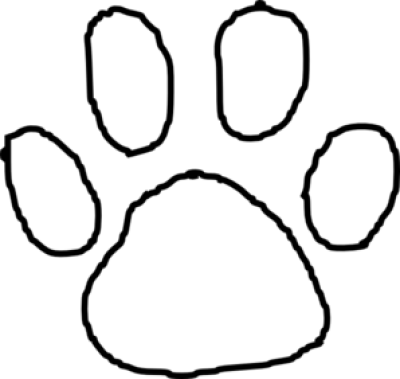 Tiger Paw Print Outline Clip Art At Pngio Vector Clip - Tiger Paw Print Outline Clip Art At Pngio Vector Clip (400x379)
