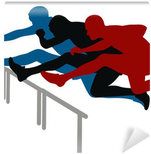 Abstract Vector Illustration Of Hurdle Race Wall Mural - Abstract Vector Illustration Of Hurdle Race Wall Mural (400x400)