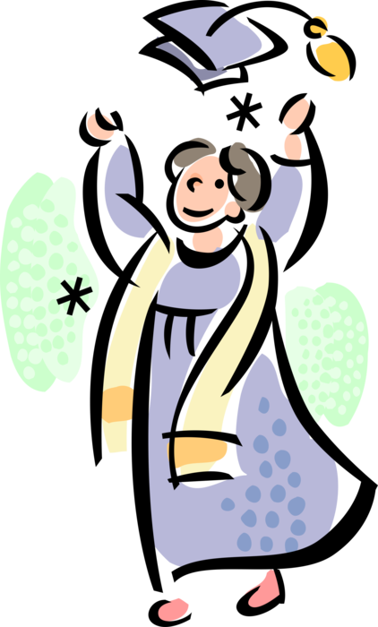 Graduate Celebrates Vector Image - Graduate Celebrates Vector Image (422x700)