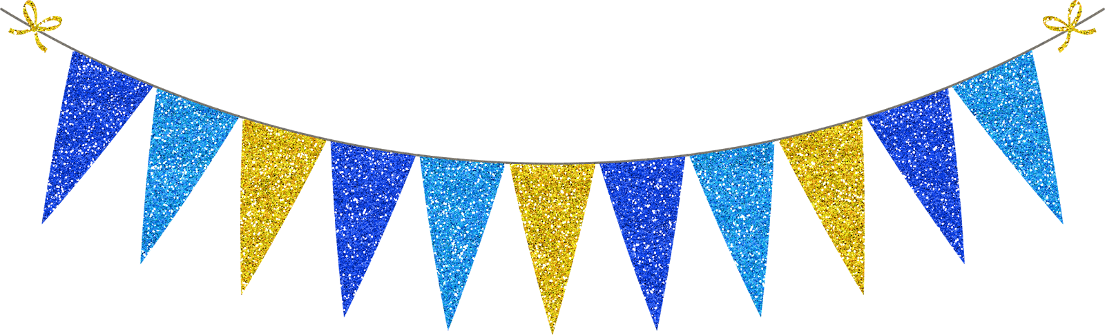 Glitter Clipart Bunting - Glitter Clipart Bunting (1600x486)
