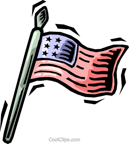 American Flag Royalty Free Vector Clip Art Illustration - American Flag Royalty Free Vector Clip Art Illustration (430x480)