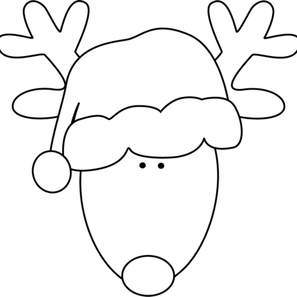 Reindeer Clipart Black And White Reindeer Clipart Black - Reindeer Clipart Black And White Reindeer Clipart Black (1024x1024)