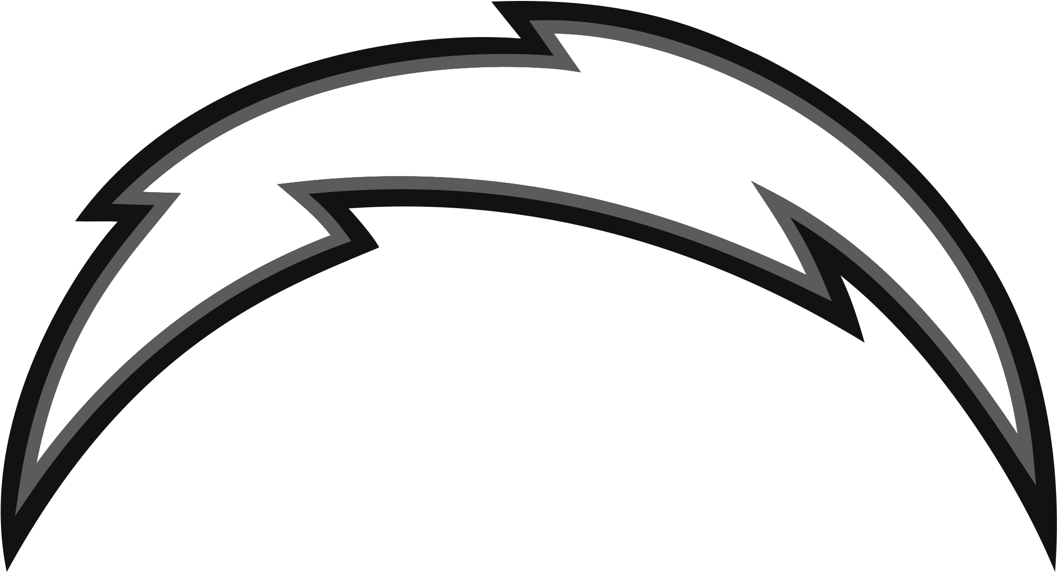 Chargers Black And White - Chargers Black And White (2400x1400)