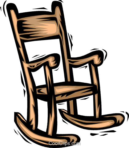 Rocking Chairs Royalty Free Vector Clip Art Illustration - Rocking Chairs Royalty Free Vector Clip Art Illustration (419x480)