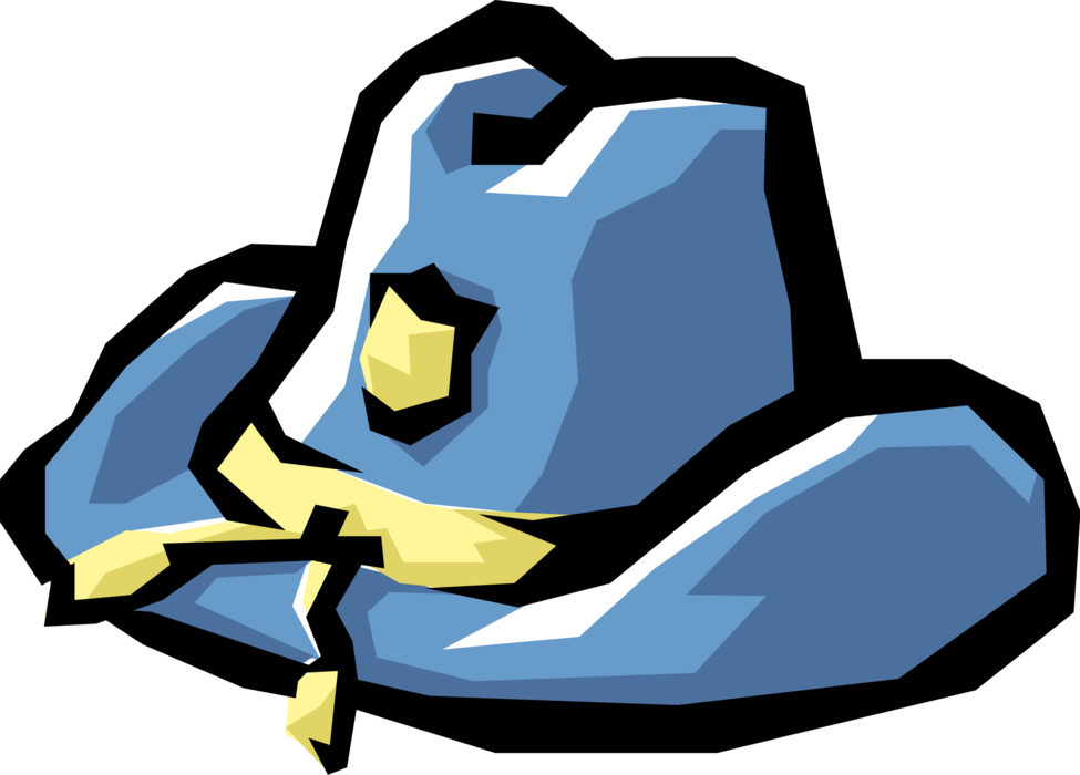 Vector Illustration Of Old West Army Cavalry Hat - Vector Illustration Of Old West Army Cavalry Hat (975x700)